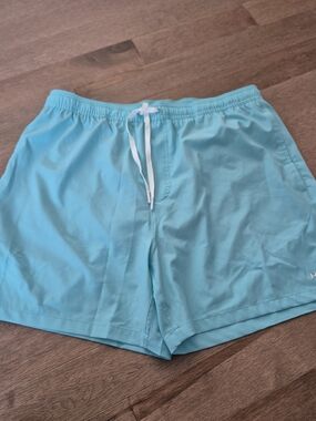 Huk Light Aqua Swim Trunks with Mesh Lining NWOT